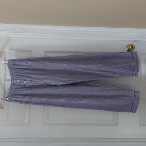 Saturday Morning sleepwear pants size L, purple & white.